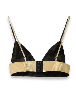 Gold Leather Bralette