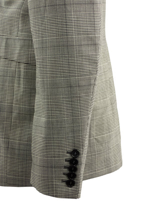 Grey and Black Checked Blazer