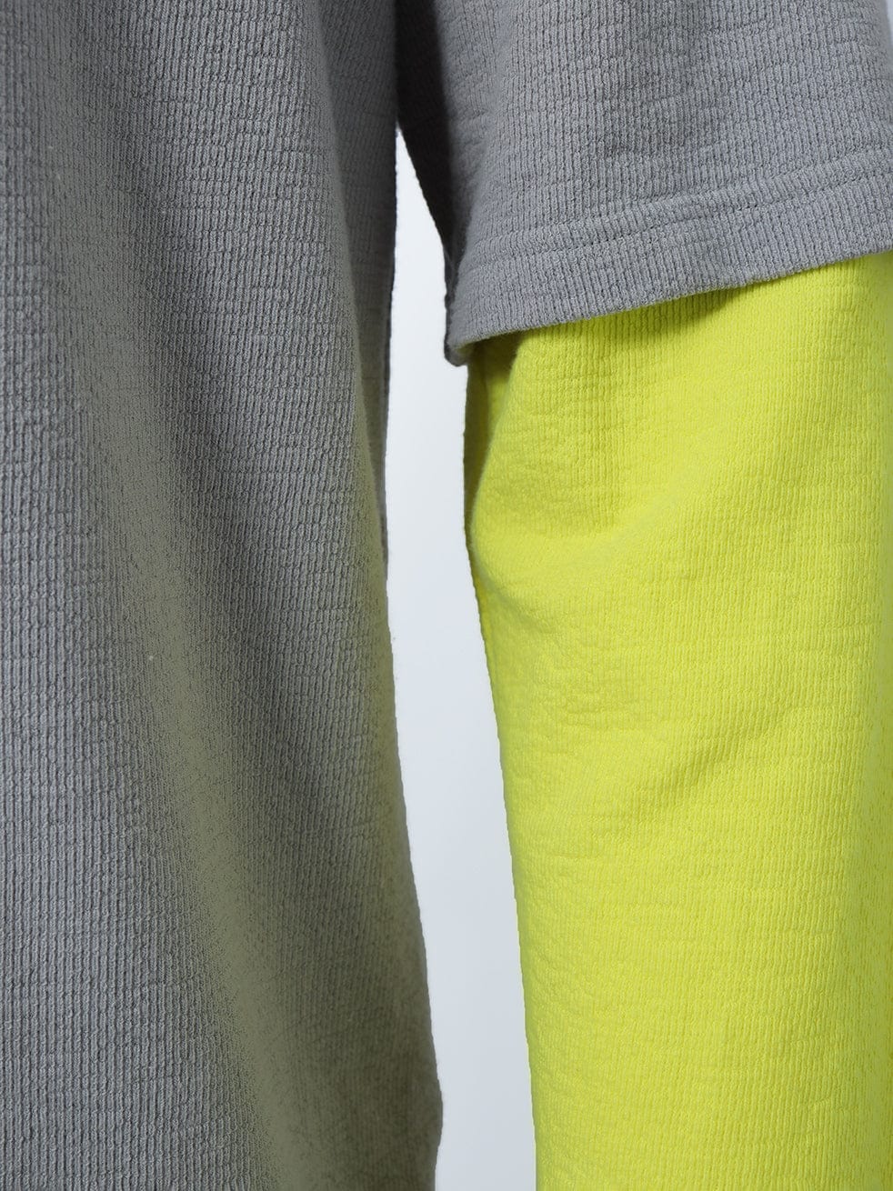 Grey Long Sleeved Top with Yellow Detailing