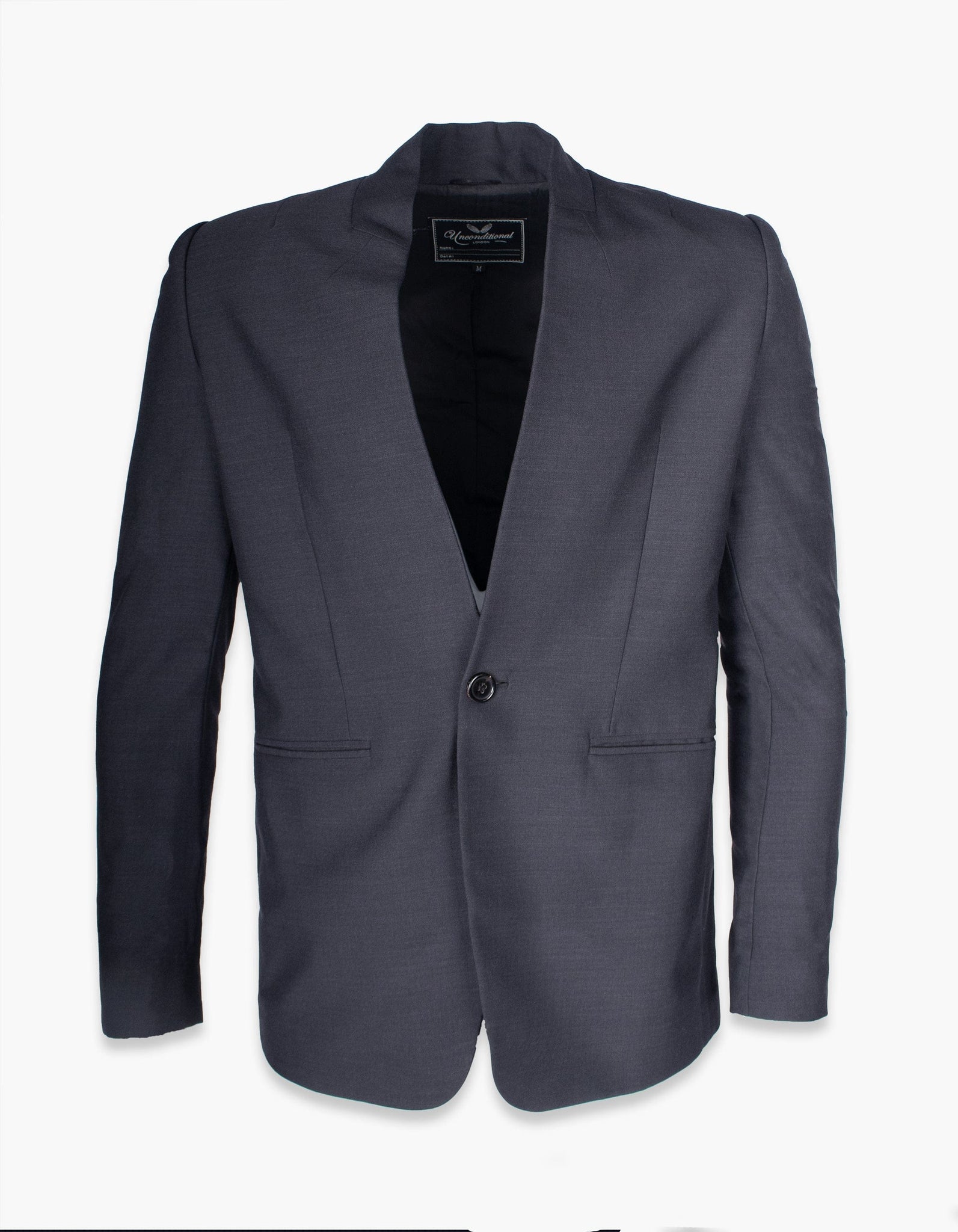 Grey Single Buttoned Jacket