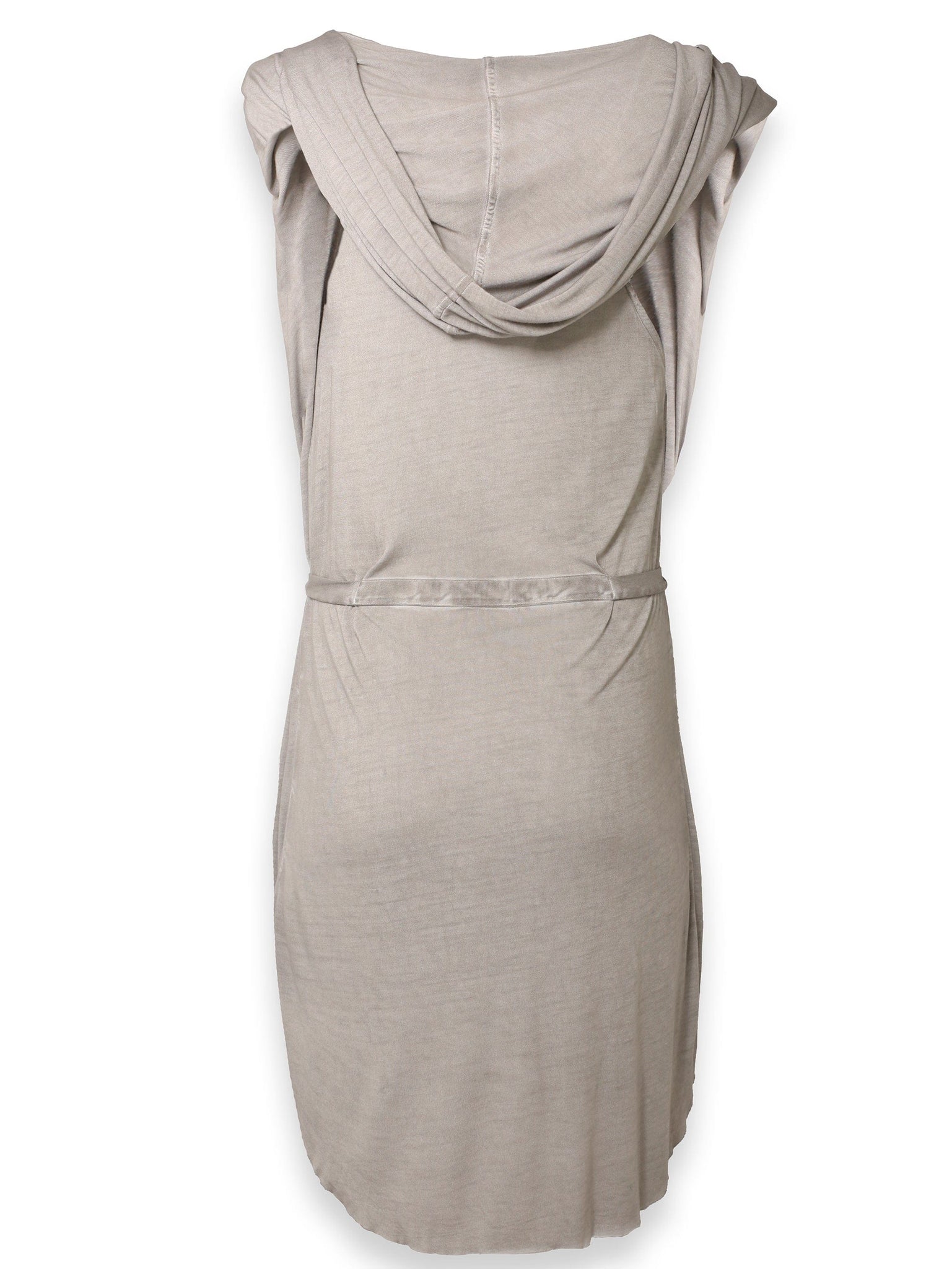Grey Sleeveless Tie Up Drape Vest
