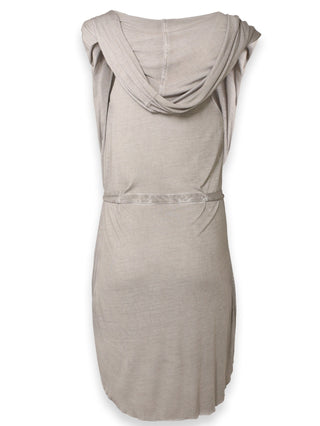Grey Sleeveless Tie Up Drape Vest