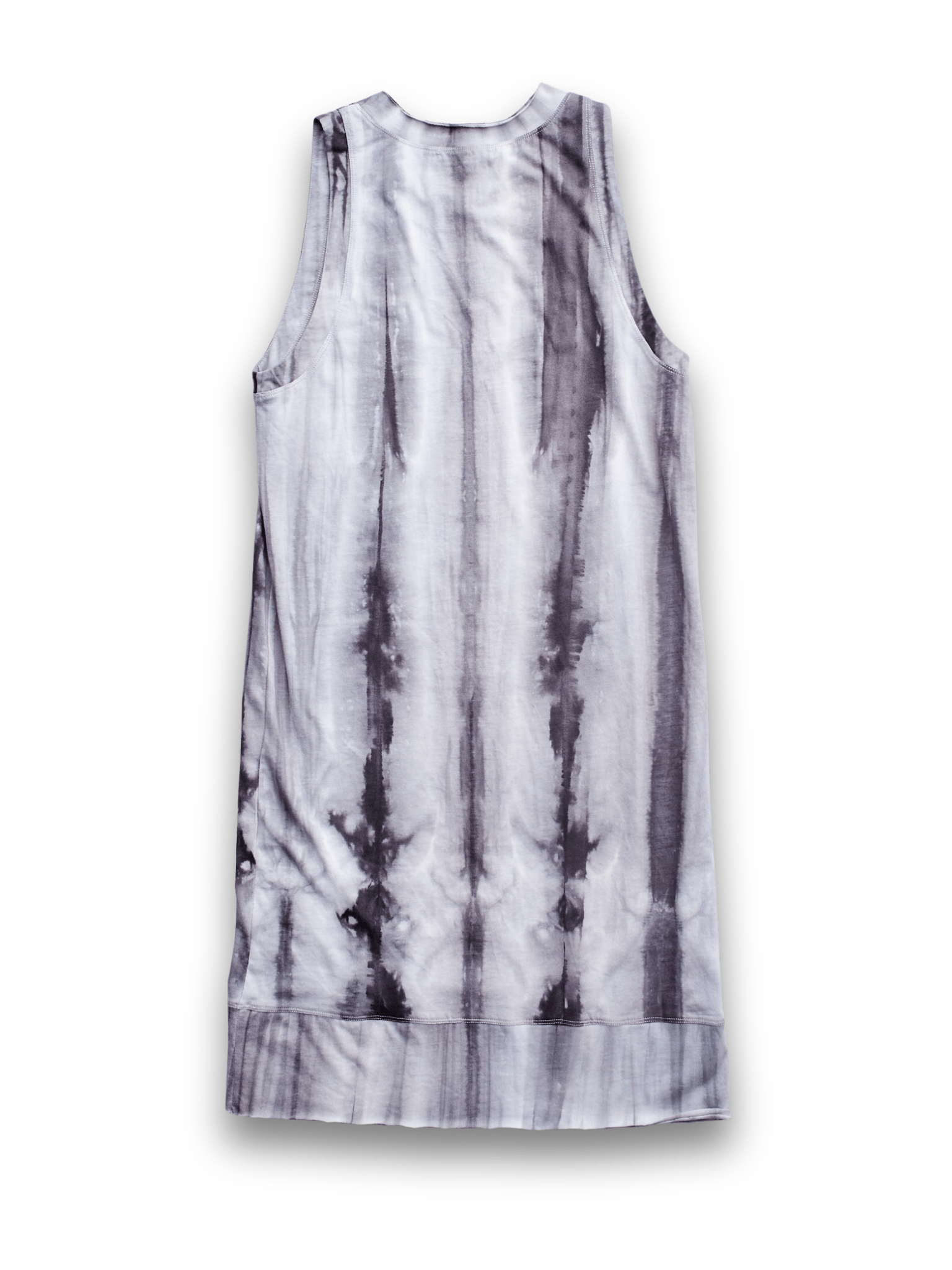 Grey Tie-Dyed Jersey Vest Dress