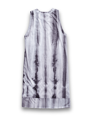 Grey Tie-Dyed Jersey Vest Dress
