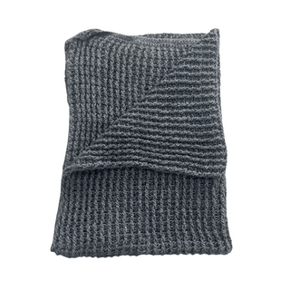 HANDMADE CHARCOAL CHUNKY KNIT THROW