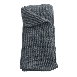 Charcoal chunky knit throw sale