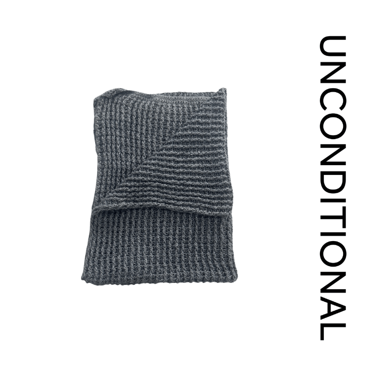 HANDMADE CHARCOAL CHUNKY KNIT THROW