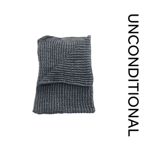 HANDMADE CHARCOAL CHUNKY KNIT THROW