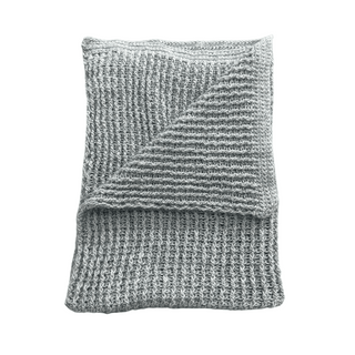 Handmade Light Grey Chunky Knit Throw