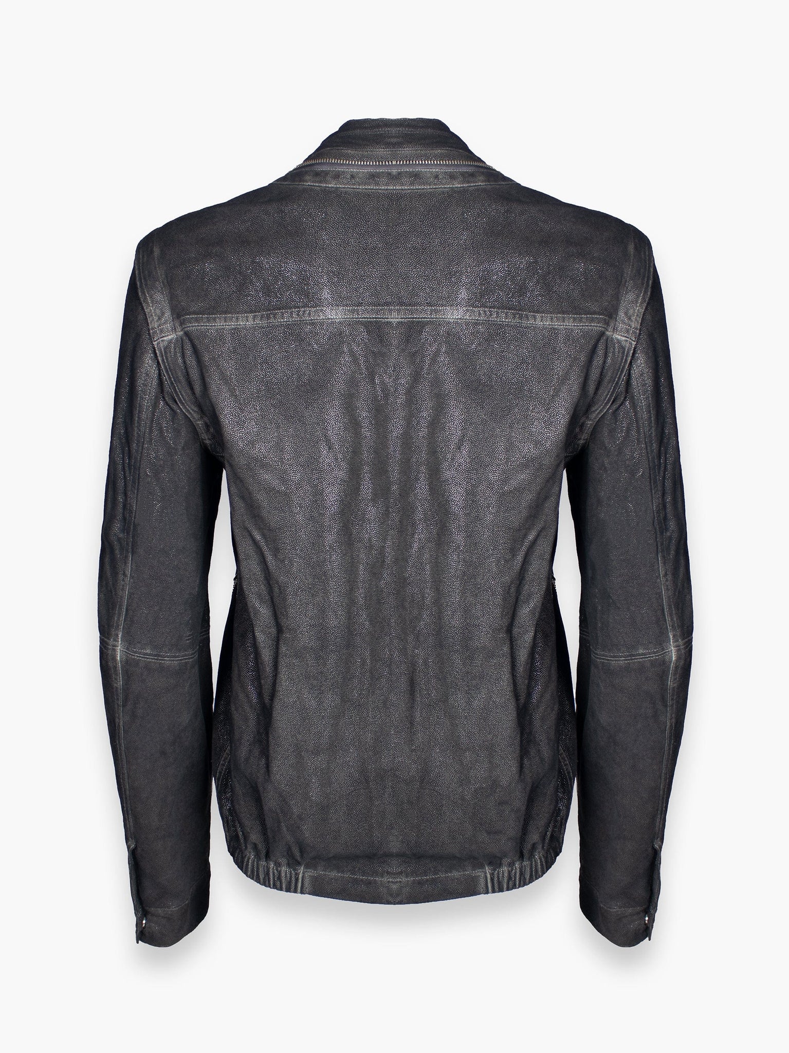 Leather Jacket With Adjustable Sleeves