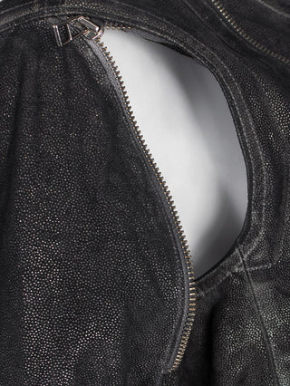 Leather Jacket With Adjustable Sleeves