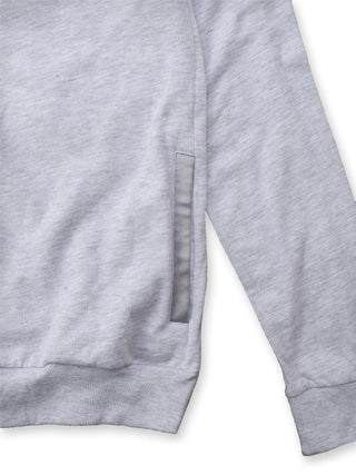 Light Grey Crossed Neck Lightweight Hoodie
