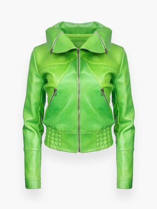 Lime Green Leather Jacket