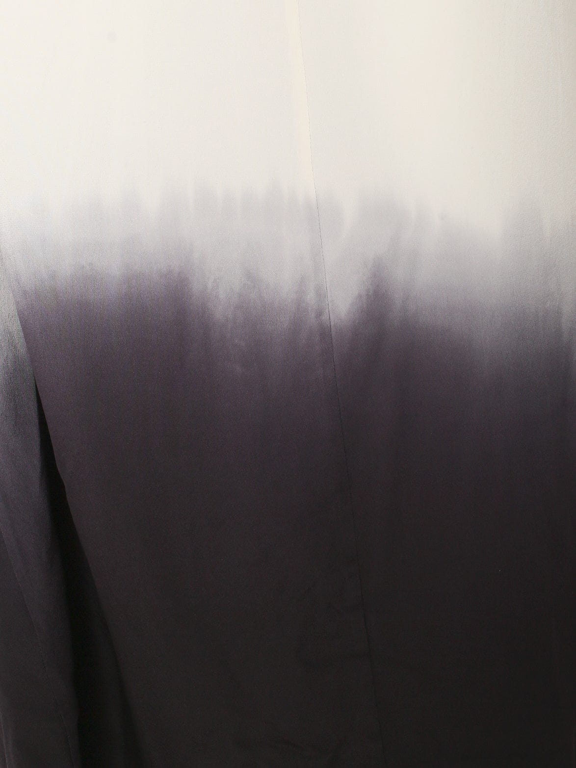 Long Sleeve White Dress with Purple Ombre Detail and Hood