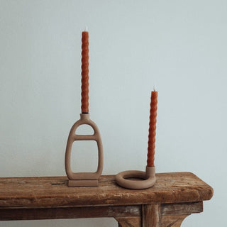 Melia Taupe Candlestick