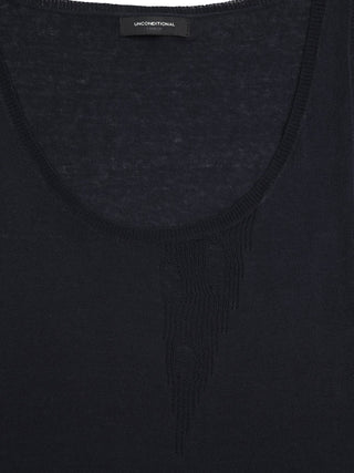 Navy Fine Knit Vest