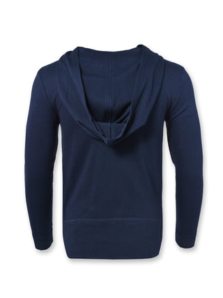 Navy Side Zip Hoodie