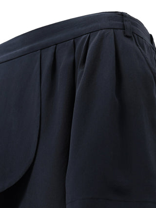 Navy Silk Skort