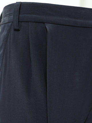 Navy Silk Skort