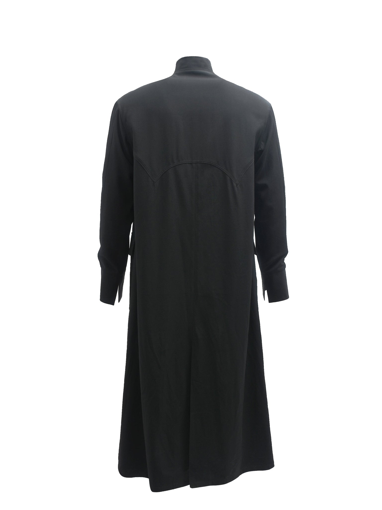 Oversized Longline Wool Jacket in Black