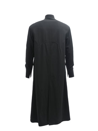 Oversized Longline Wool Jacket in Black