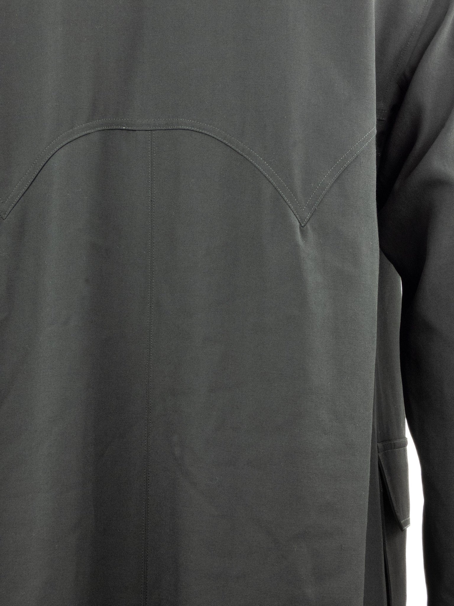 Oversized Longline Wool Jacket in Black