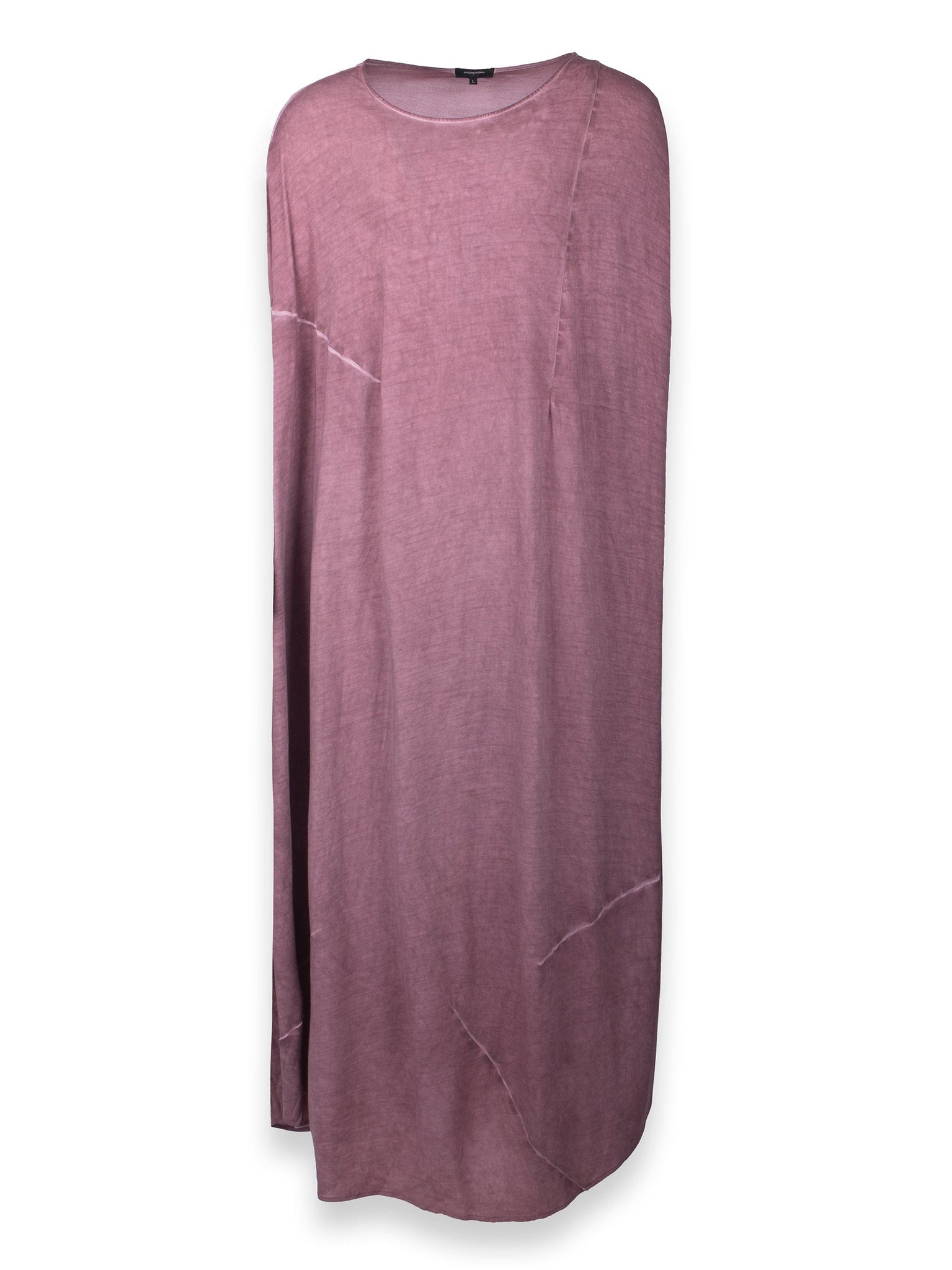 Oversized Plum Coloured Raw Hem Detail Dress