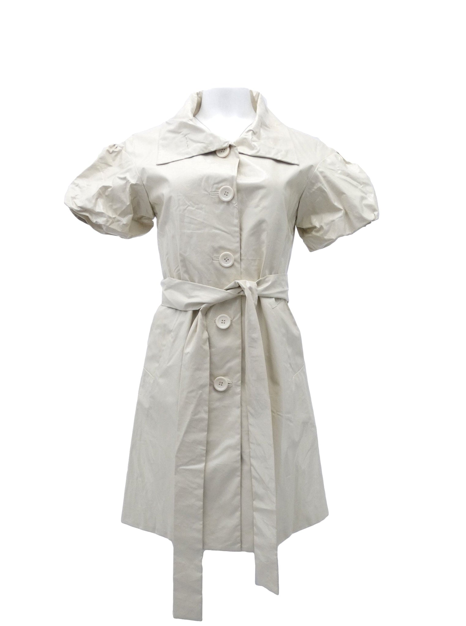 Patent Short Sleeved Jacket in White