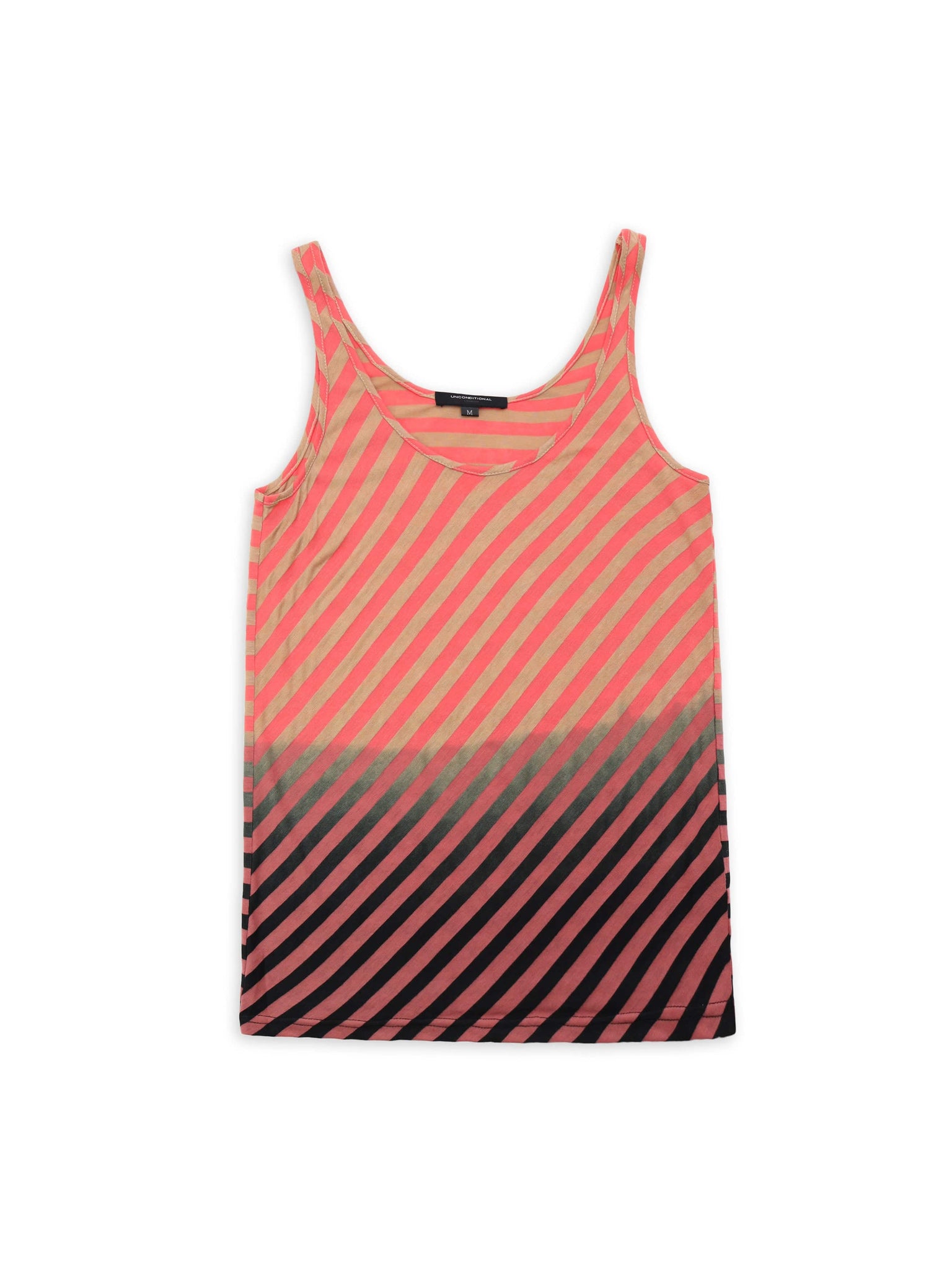 Pink Beige & Charcoal Striped Vest