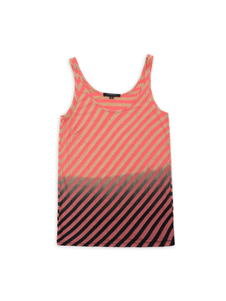 Pink Beige & Charcoal Striped Vest