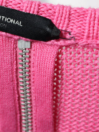 Pink Crochet Knitted Jumper