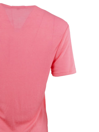 Pink Lined Rayon T-Shirt