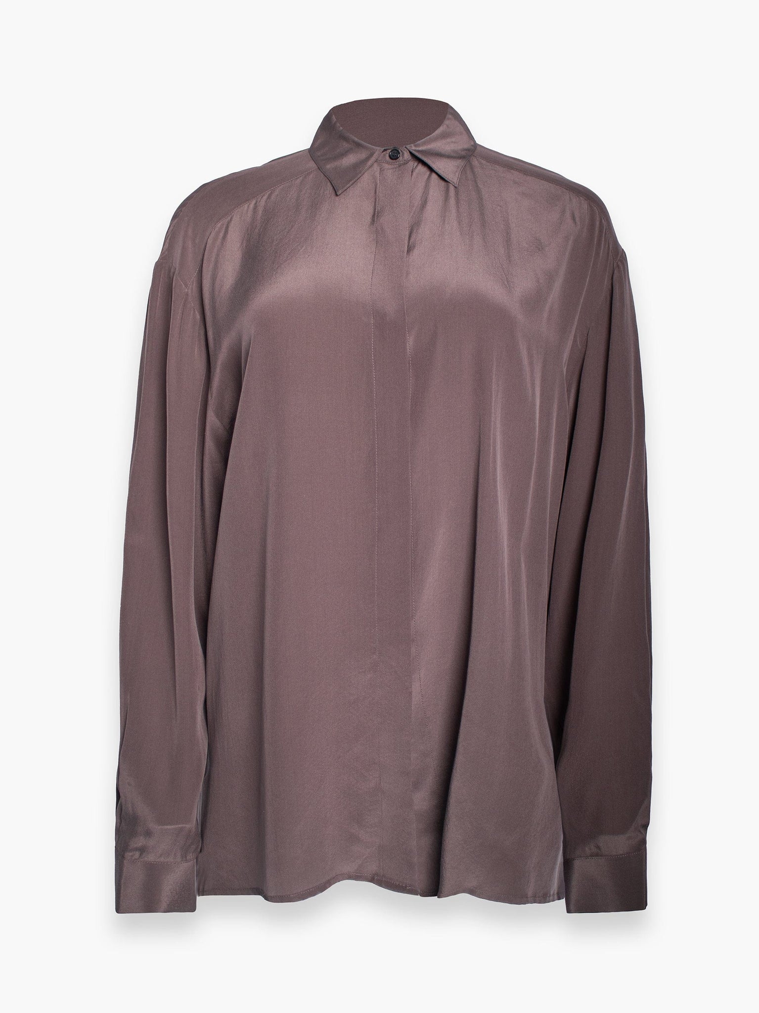 Puce Coloured Silk Women's Shirt