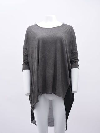 SHADOW BLACK CHIFFON BACK TOP