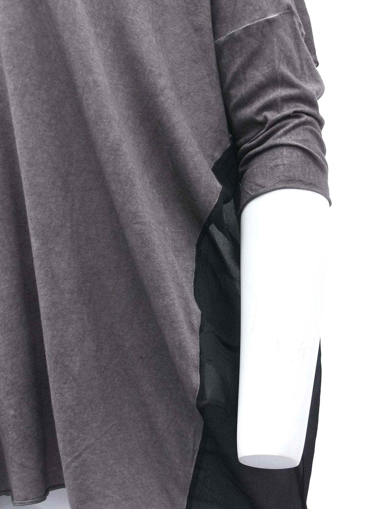 SHADOW BLACK CHIFFON BACK TOP