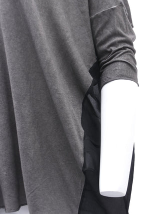 SHADOW BLACK CHIFFON BACK TOP