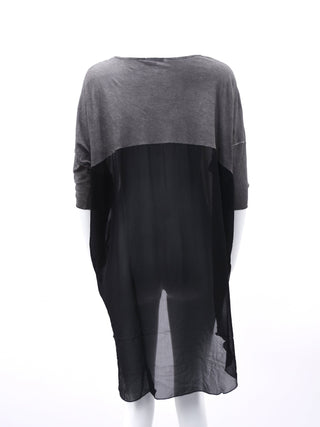 SHADOW BLACK CHIFFON BACK TOP