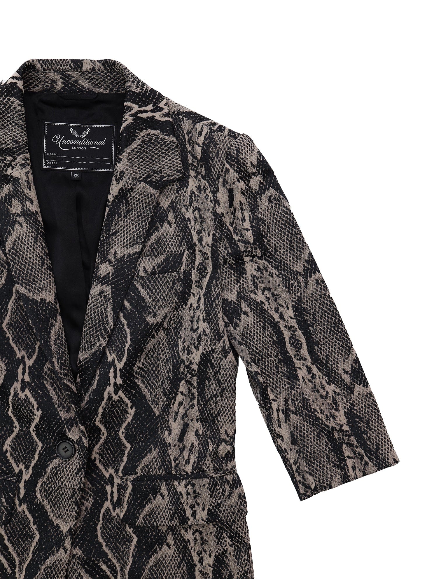 Snake Skin Short Sleeved Blazer