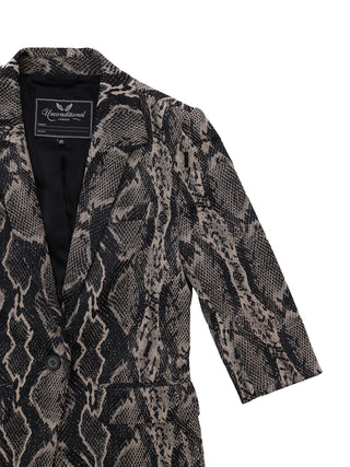 Snake Skin Short Sleeved Blazer