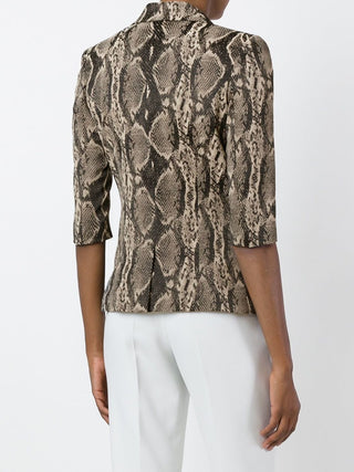 Snake Skin Short Sleeved Blazer