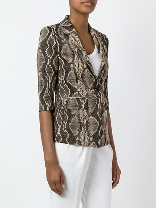 Snake Skin Short Sleeved Blazer