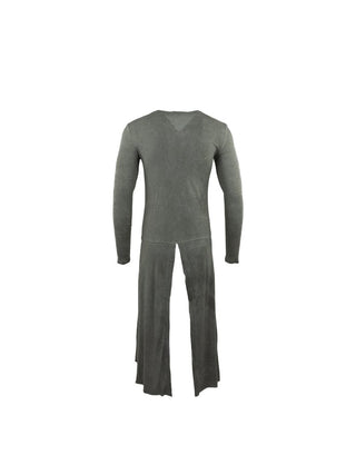 Stone Grey Long Sleeve Rayon Dress