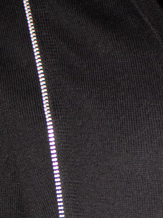 Tailcoat-Style Cotton Jumper with Zip Details