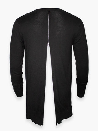 Tailcoat-Style Cotton Jumper with Zip Details