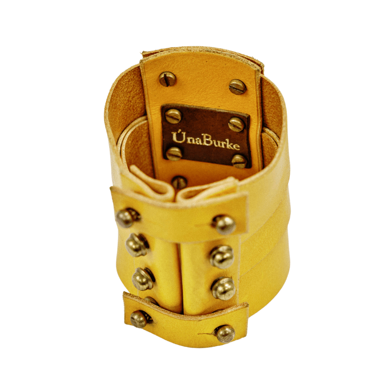 Vintage Una Burke Mustard Front Panel Cuff