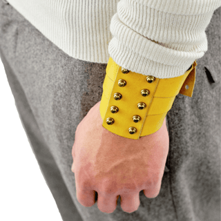 Vintage Una Burke Mustard Front Panel Cuff