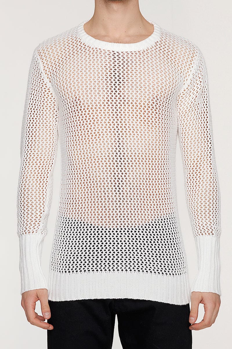 White Lightweight Knitted Jumper