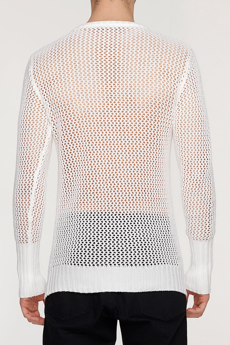 White Lightweight Knitted Jumper