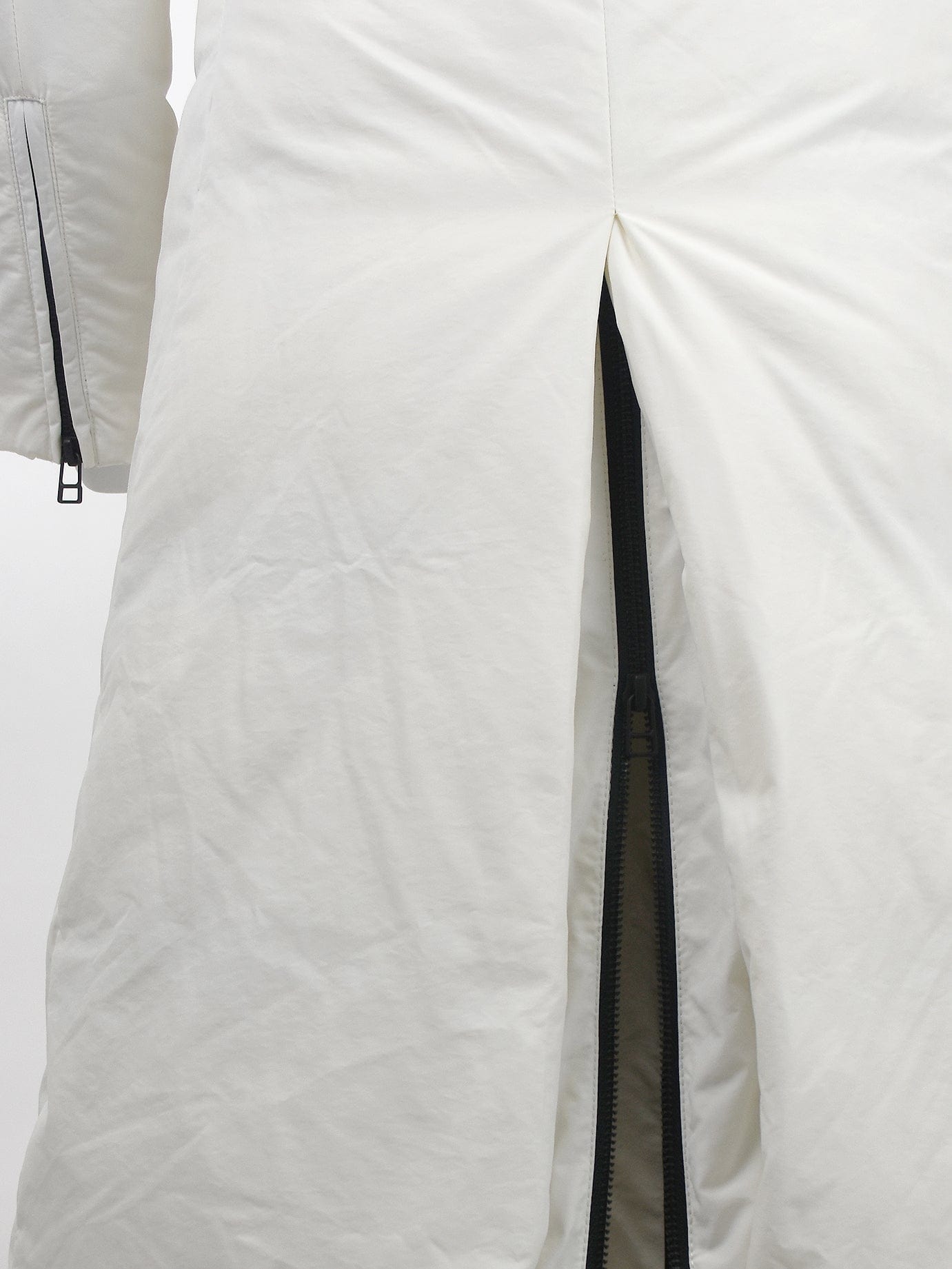 White Longline Puffer Jacket
