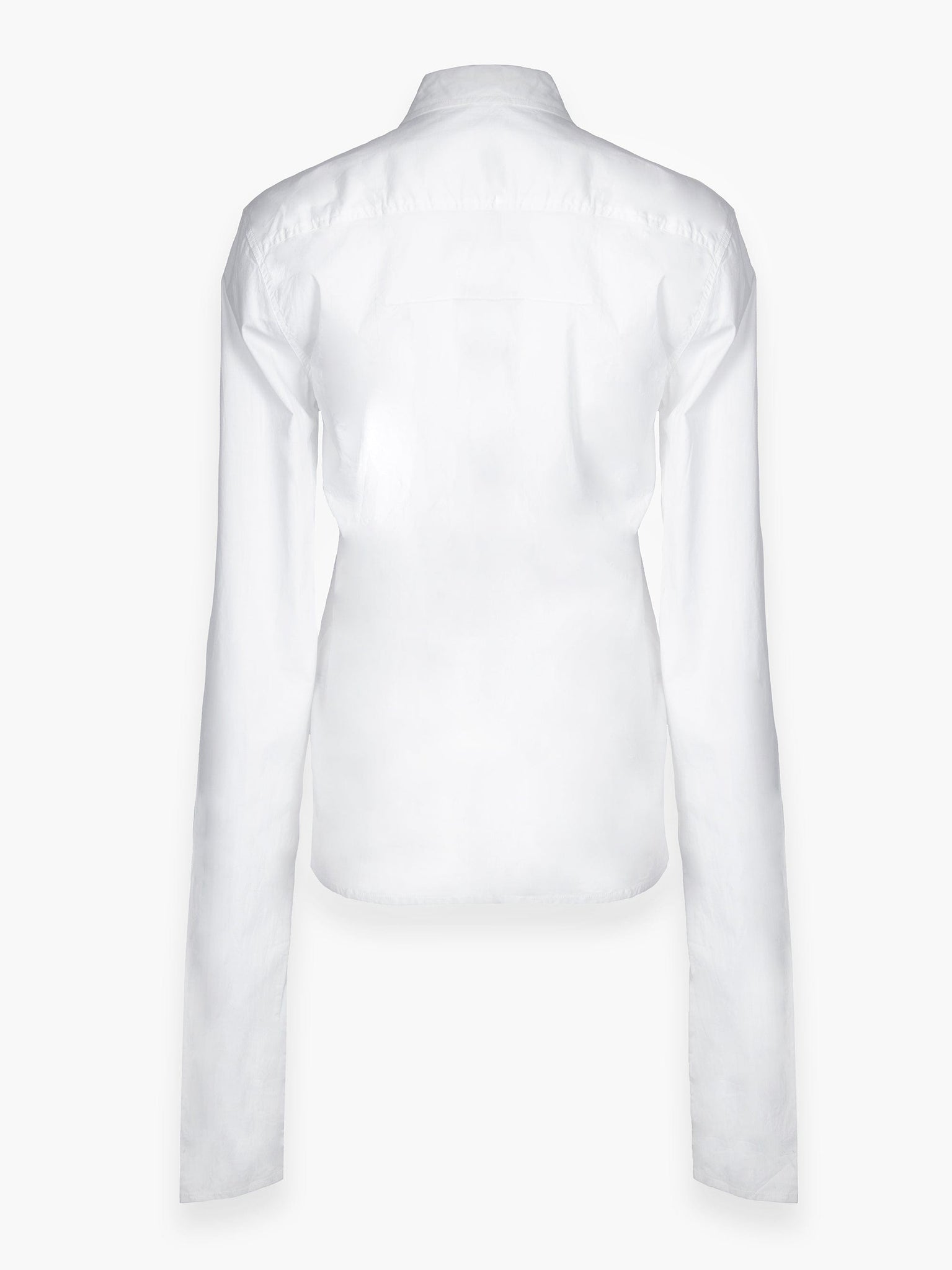 White Shirt With Extra Long Sleeves